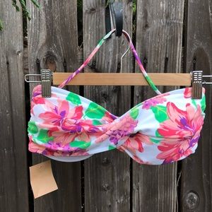 Floral bikini top